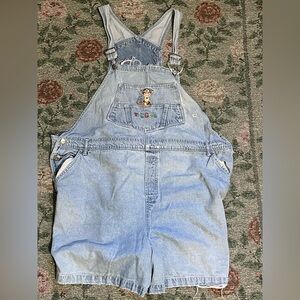 Vintage Jerry Leigh Disney Winnie the Pooh Tigger light wash blue denim overalls